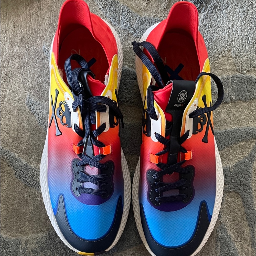 G/FORE Red and Blue Gradient Athletic Shoes